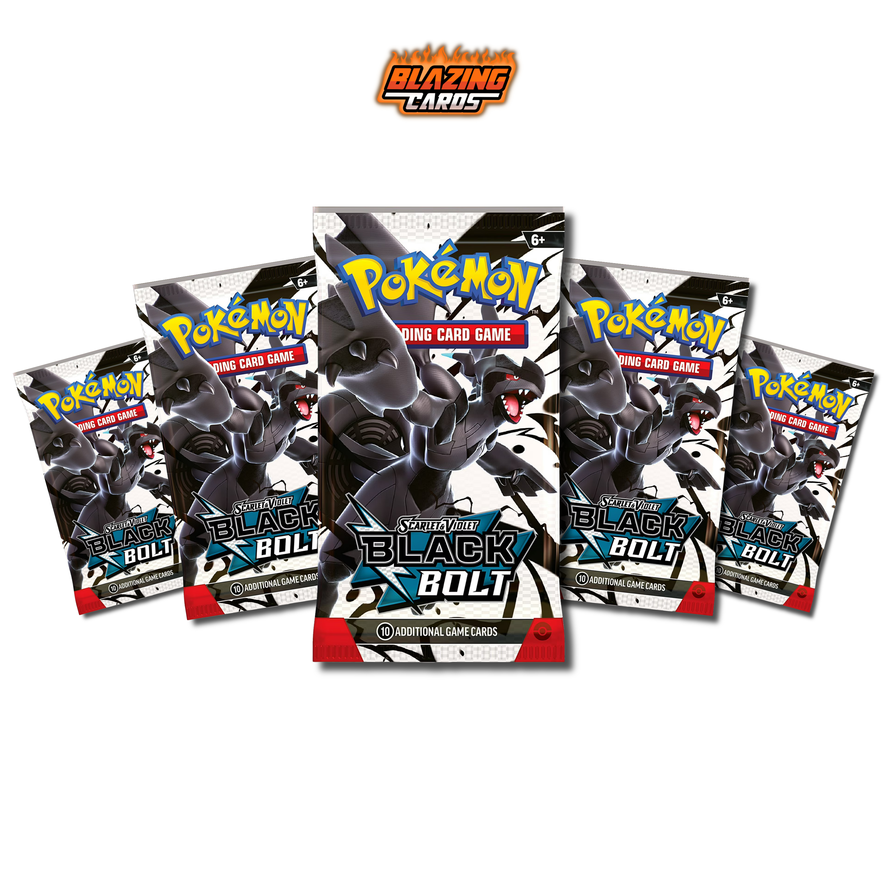 Black Bolt Booster Packs - 5 Pokémon Booster Pack