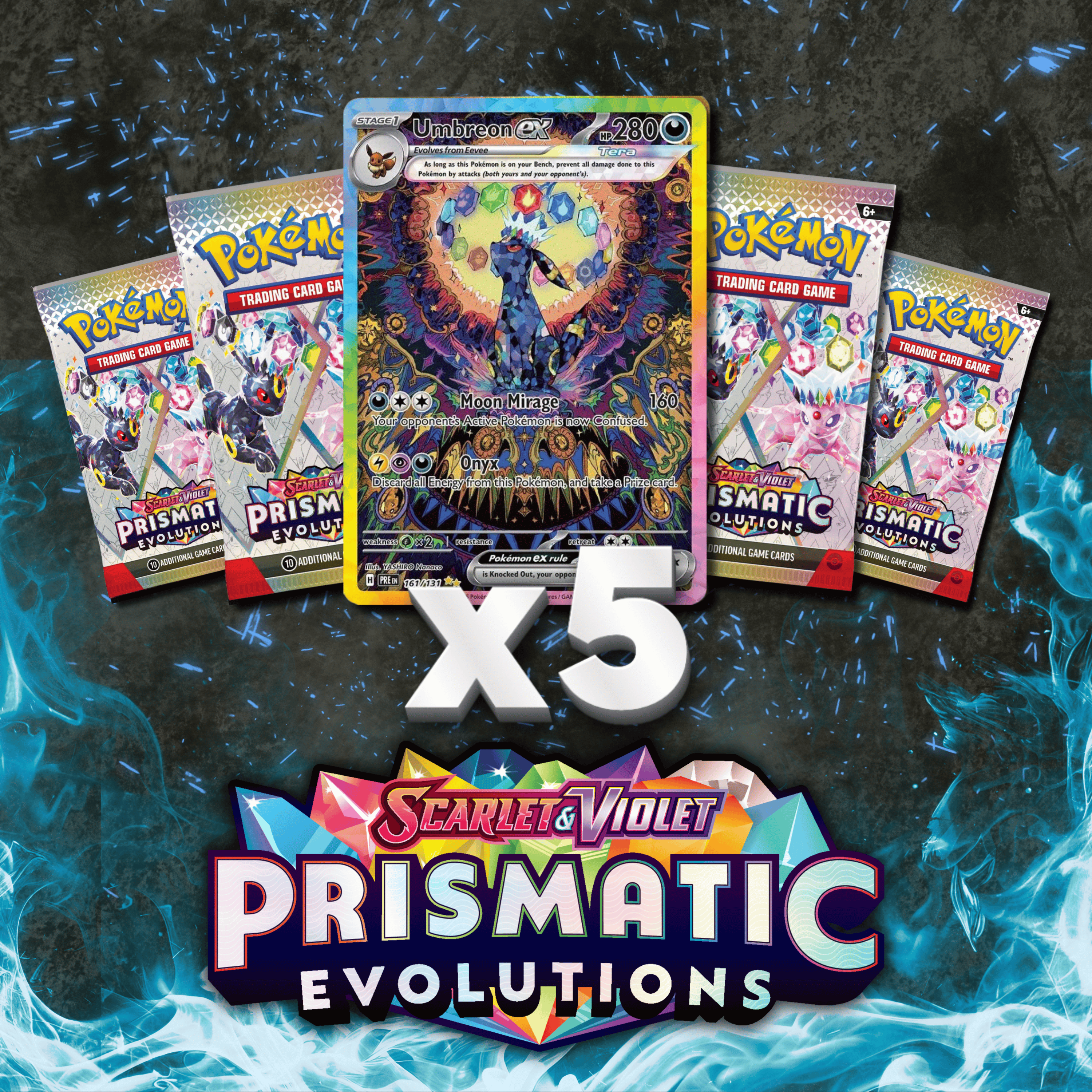 Prismatic Evolutions Booster Packs - 5 Pokémon Booster Pack