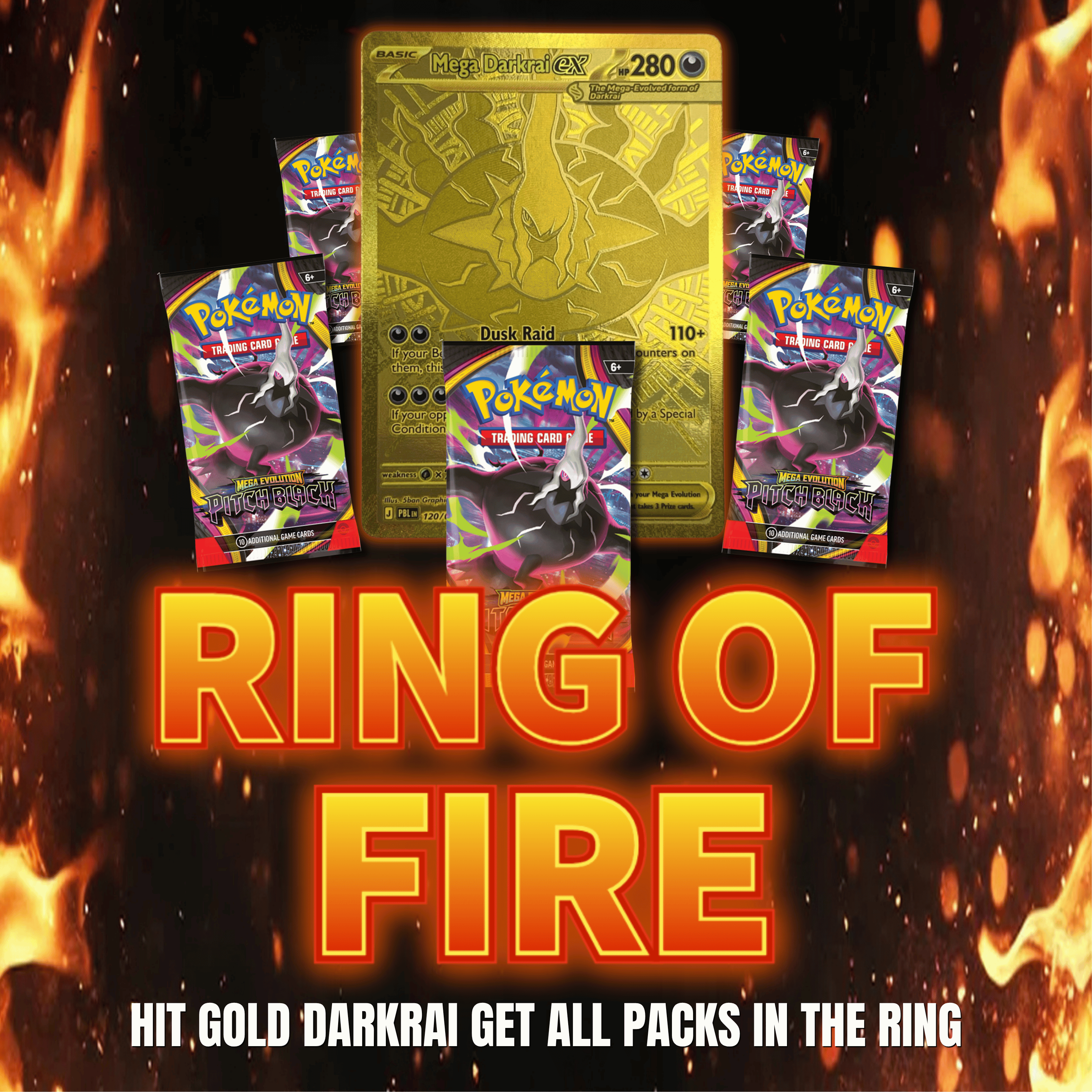 RING OF FIRE - PITCH BLACK (5 PACKS)