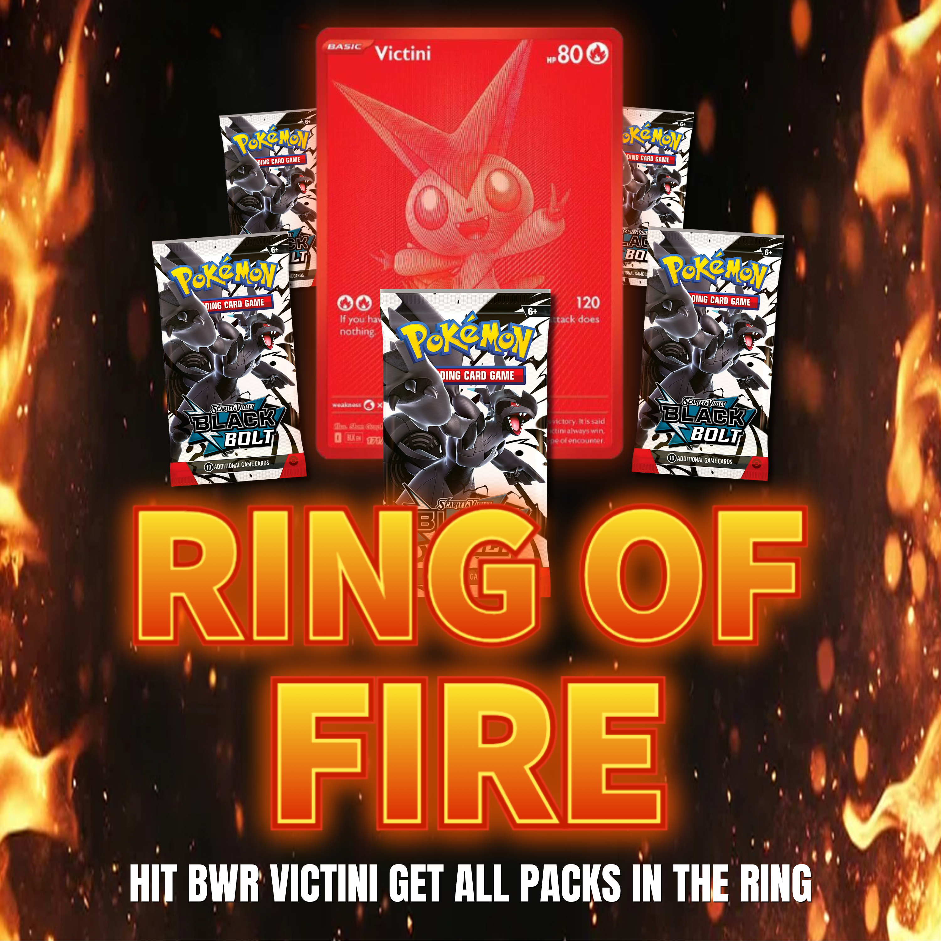 RING OF FIRE BLACK BOLT (5 PACKS)