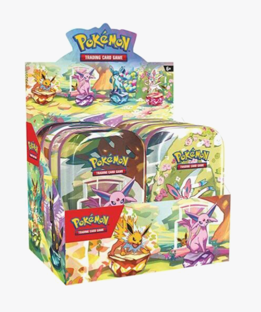 Prismatic Evolutions Mini Tin Display