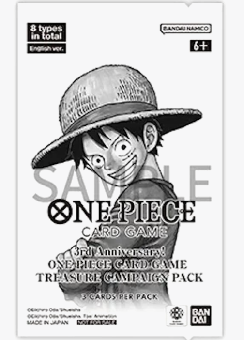 3rd Anniversary One Piece Card Game Treasure Campaign Pack