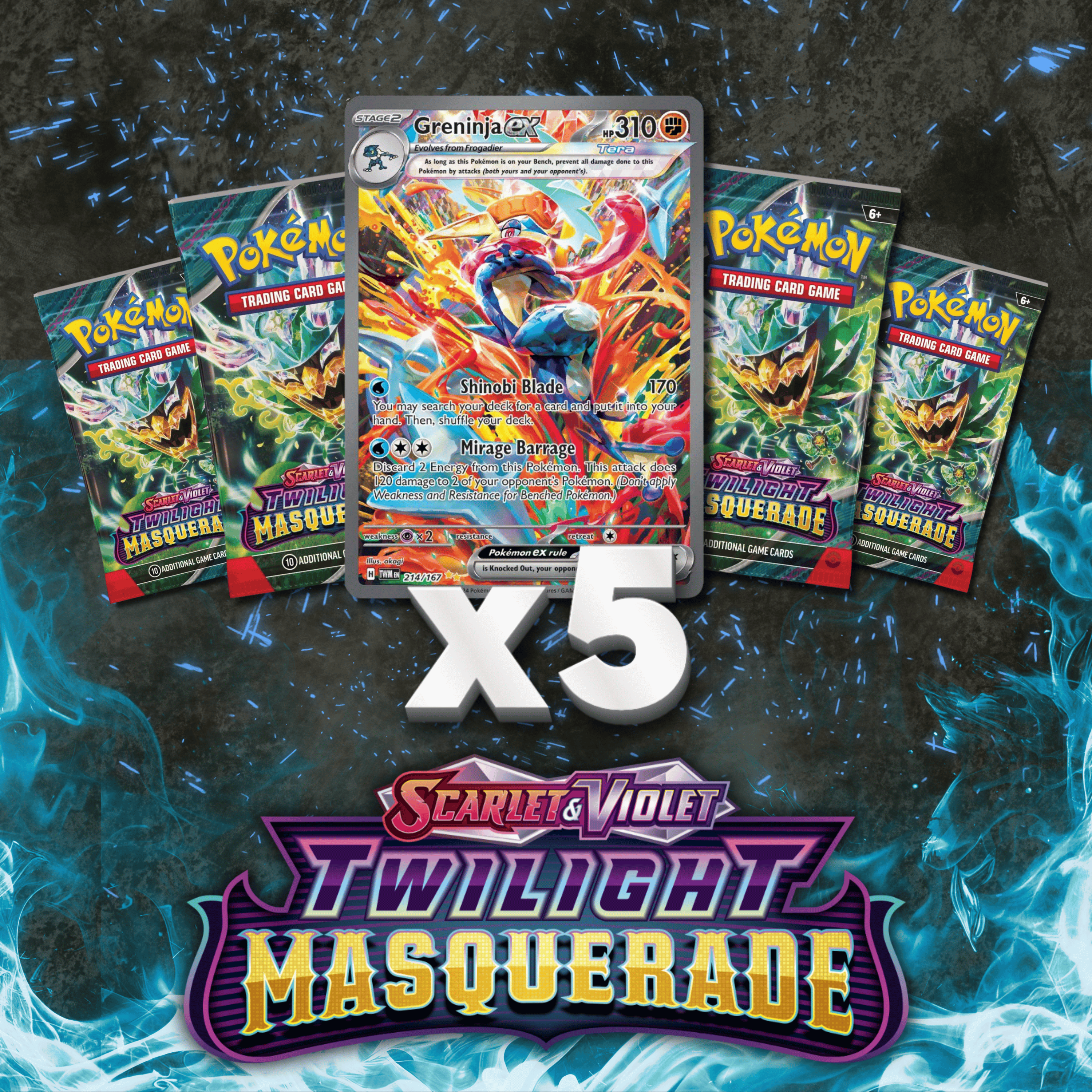 Twilight Masquerade Booster Packs - 5 Pokémon Booster Pack