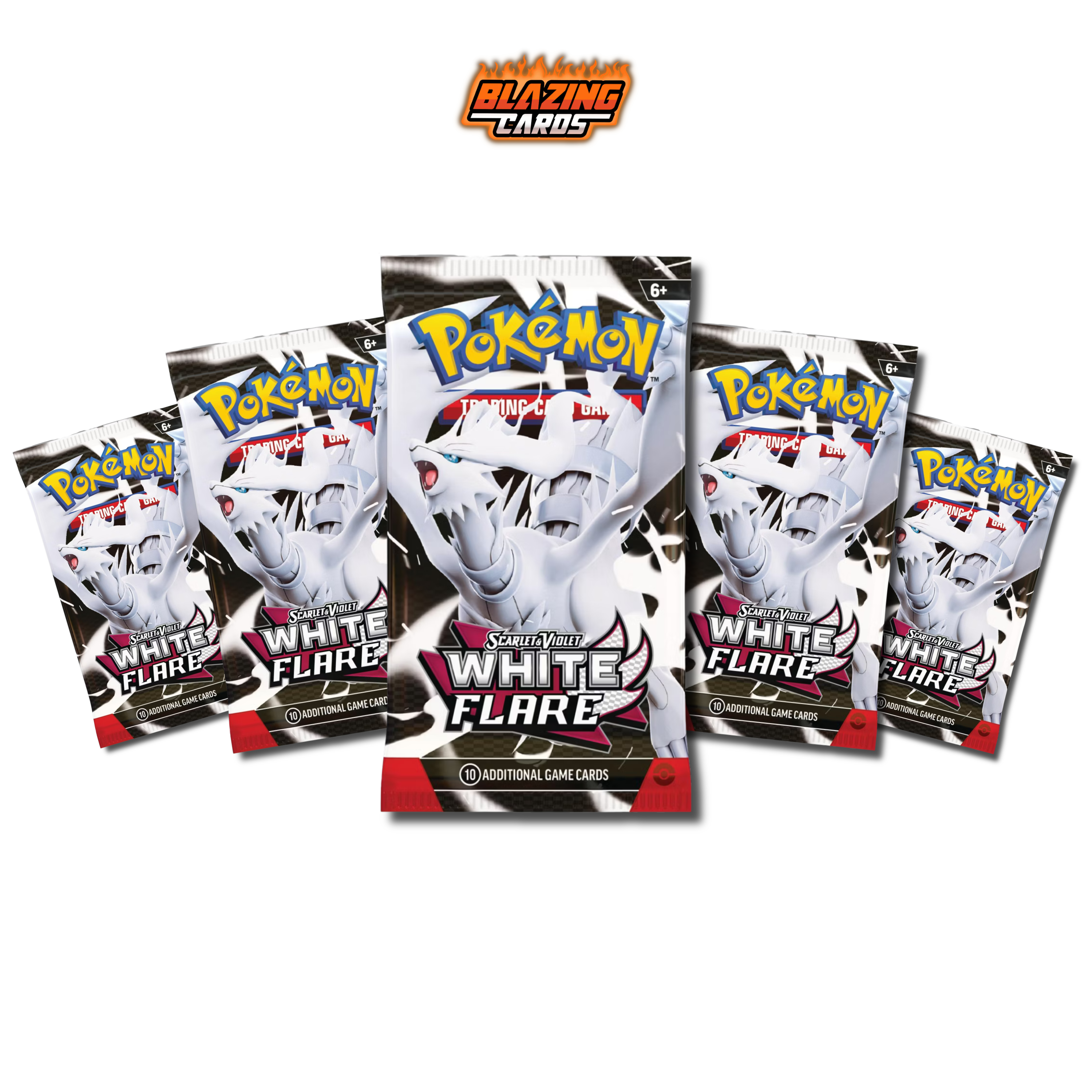 White Flare Booster Packs - 5 Pokémon Booster Pack